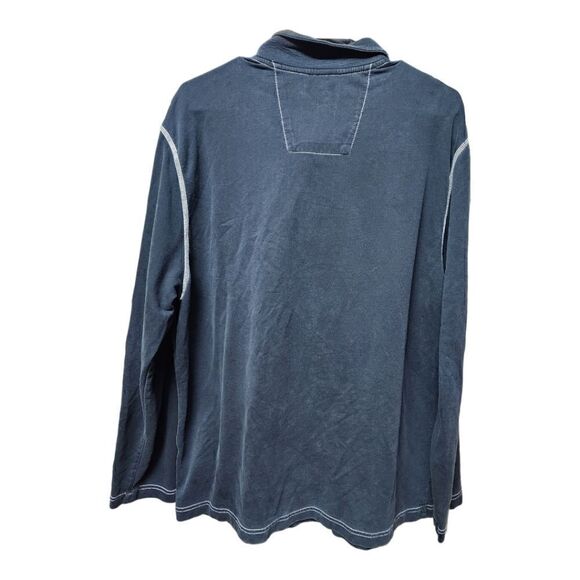 1406 - Men’s Nautica long sleeve shirt L black 1/4 zip - Like new - Picture 3 of 4